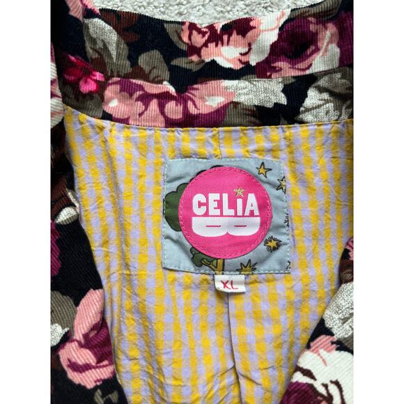 Celia B Sator Corduroy Floral Print Jacket In Multicolor - Picture 5 of 8